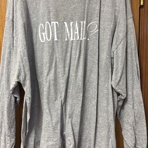 USPS Gray Long Sleeve Shirt with 'Got Mail?' Print United States Postal Service